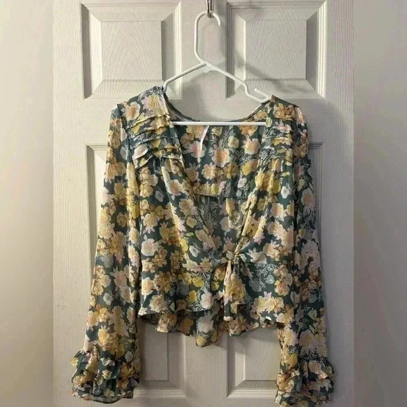 Free People Maybel Blouse In Happy Combo! - Picture 4 of 9